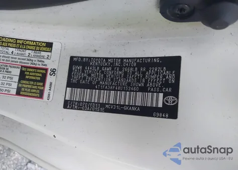 2008 Toyota Camry Solara Sport z USA, uszkodzony, nr VIN 4T1FA38P48U153460